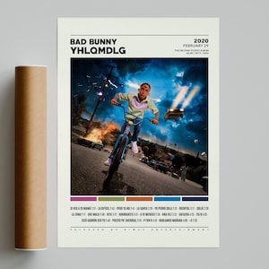 Bad Bunny Posters / YHLQMDLG Poster / Tracklist Album Cover Poster / Poster Print Wall Art, Custom Poster