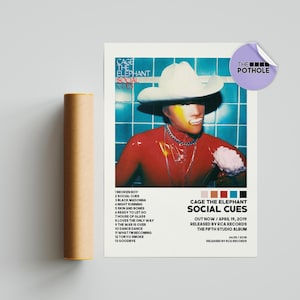 Poster di Cage The Elephant / Poster di Social Cues / Poster della copertina dell'album, stampa di poster da parete, poster personalizzato, arredamento per la casa, Melophobia