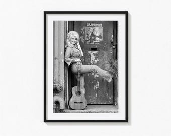 Poster di Dolly Parton / Poster da parete in bianco e nero di Dolly Parton, poster di copertina dell&#39;album, decorazioni per la casa, stampe fotografiche, poster di Jolene, BAM144