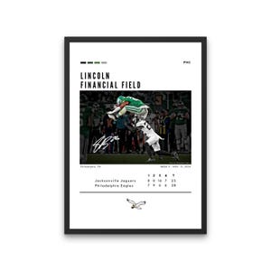Saquon Barkley Philadelphia Eagles Kelly Green Hurdle Custom Poster