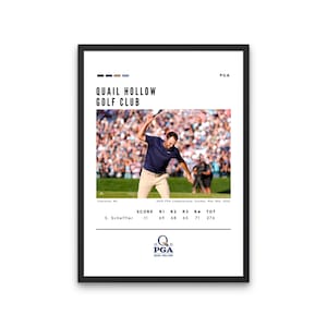 Scottie Scheffler 2025 PGA Championship Tournament Custom Poster