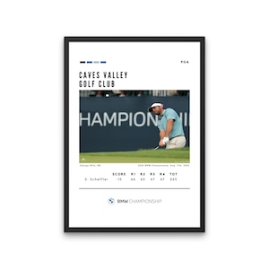 Scottie Scheffler 2025 BMW Championship Tournament Custom Poster