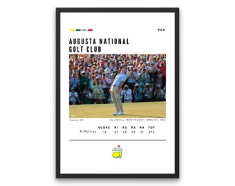 Rory McIlroy "BACK TO BACK" 2026 Masters Tournament Custom Poster