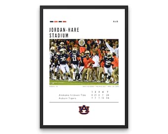 2013 Iron Bowl, "The Kick Six", Alabama Crimson Tide v. Auburn Tigers Poster