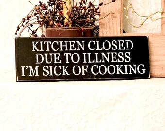 Kitchen Closed Sign Etsy