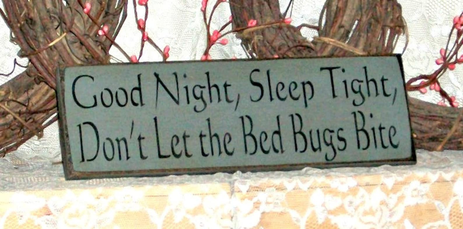 Good Night Sleep Tight Don't Let the Bed Bugs Bite Etsy
