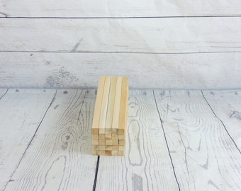 100 Cedar Wooden Square Dowels, 1/2" Square, Available in 6 lengths, Sanded, Unfinished, DIY, Wood Craft Strips