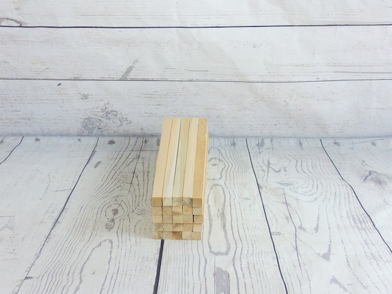 25 Cedar Wooden Square Dowels 1/2 Square, Available in 6 Lengths, Sanded,  Unfinished, DIY, Wood Craft Strips 