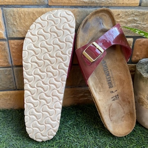 Pre-owned Birkenstock Madrid Sandal in Red 41/10 Women’s