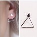 Geometric, stud earrings, geometric jewelry, Sterling silver dangle earrings, modern earrings, Geometric earrings, triangle jewelry, earring