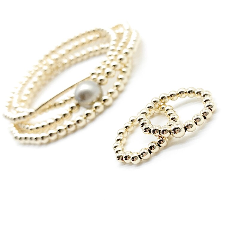 Silver Bead Stretch Toe Ring