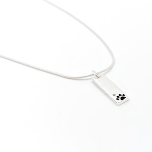 Collar para perros, Joyería personalizada para mujeres, Regalo conmemorativo de mascotas animales, Collar de plata, Regalo para la pérdida de su mascota, Plata de ley imagen 7