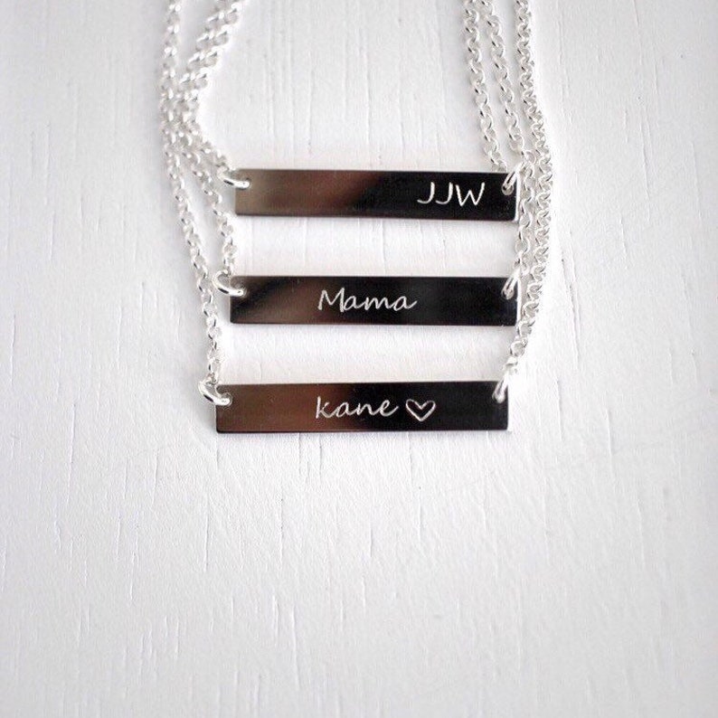 Dainty Coordinates Custom Bar Necklace, Latitude Longitude necklace, Personalized Custom Location Jewelry, Engraved wedding Date necklace, image 9