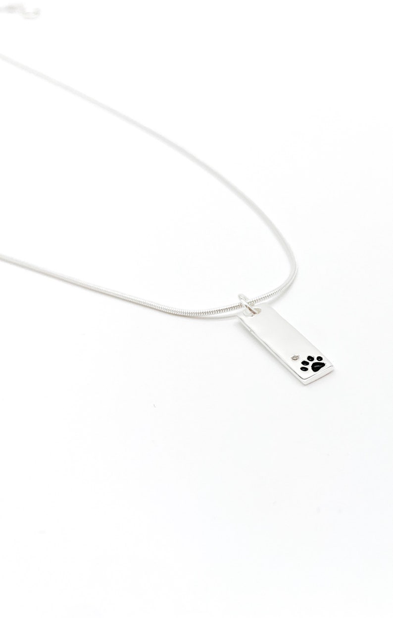 Collar para perros, Joyería personalizada para mujeres, Regalo conmemorativo de mascotas animales, Collar de plata, Regalo para la pérdida de su mascota, Plata de ley imagen 6