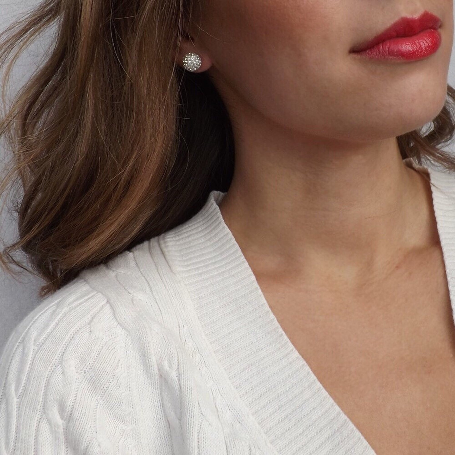 Crystal Stud earrings stud earrings Sterling silver crystal Etsy