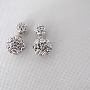 Ear Jacket, Ear Jackets, Sterling silver ear jacket, Bridesmaid earrings, wedding earrings, bridal earrings, ear jacket earring, earrings image 5