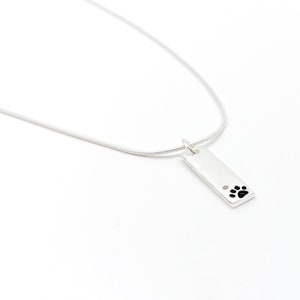 Collar para perros, Joyería personalizada para mujeres, Regalo conmemorativo de mascotas animales, Collar de plata, Regalo para la pérdida de su mascota, Plata de ley imagen 1