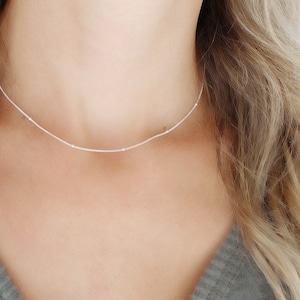 Necklaces for women, Dainty Silver Necklaces for women, Simple delicate layering, Personalized Necklaces for bridesmaids, choker necklace