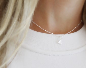 Sierlijke choker ketting • zilveren sierlijke ketting • Minimalistische ketting • delicate choker ketting • gelaagde ketting • zilveren bal choker