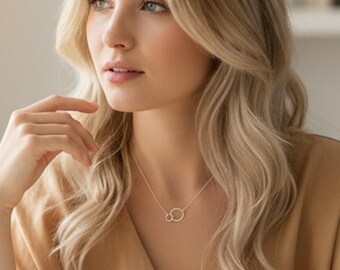 Sterling Silver Circle Choker Necklace, Minimalist Jewelry