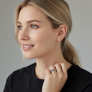 Sterling Silver Tiny Triangle Stud Earrings • Minimalist Dainty Jewelry