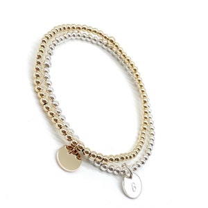 Bracelet en argent, bracelet de perles, bracelet en argent sterling, bracelet en argent sterling 925, bracelet en argent pour femme, bracelet à breloques, bracelet image 4