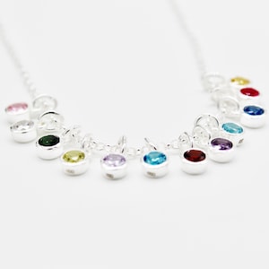 Birthstone Charm Swarovski • Add on Birthstone • Sterling silver Birthstone Charm • For Bracelet Necklace • Gift for Moms Girls Birthstone