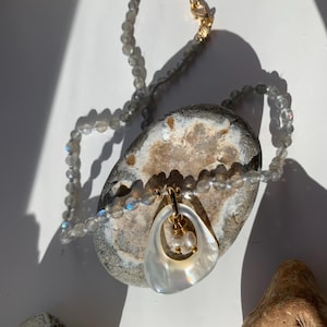 Mother Of Pearl Statment Necklace
