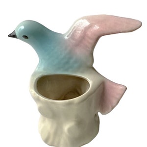 Vintage Pastel Bluebird Ceramic Planter, Bird Lover Gift
