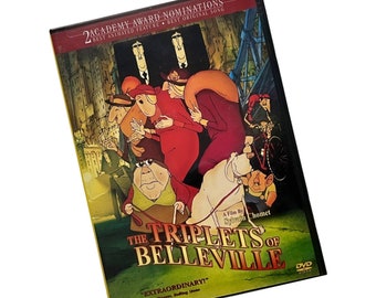 Las trillizas de Belleville 2003 Película en DVD, clásico de culto animado Las trillizas de Belleville estrenada en 2003 Película de Sylvian Chomet, Sony Pictures