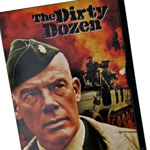 Dirty Dozen DVD, Opened Box Dirty Dozen Film DVD, Lee Marvin War Film, Ensemble Cast by Robert Aldrich, Vintage Movie Library