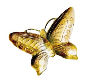 Brass Butterfly Dish, Brass Butterfly Coin Dish, Butterfly Coin Catcher, Butterfly Dresser Caddy, Butterfly Ring Dish, Enesco Butterfly