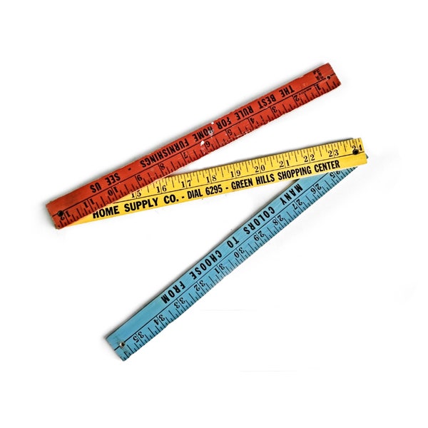 Wooden Folding Ruler Etsy