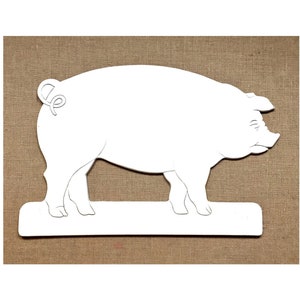 Wood Pig Wall Hanging, Vintage White Pig Wall Decor, Pressed Painted Wood PIG Wall Hanging, Pig Kitchen Decor, Painted White Wall Pig