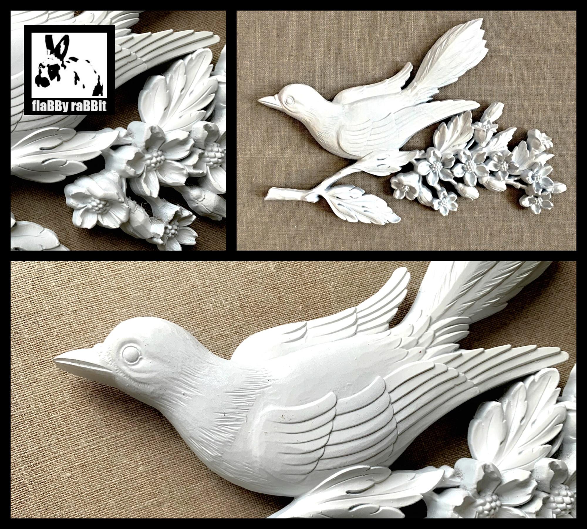 手作り樹脂カモメ鳥彫刻5個セット、飛んでいる鳥鳩壁アート彫刻装飾