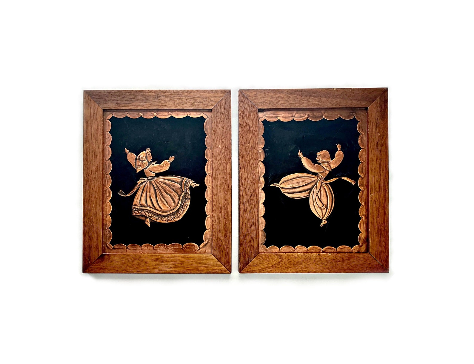 Mid Century Framed Repoussé Copper Art MCM Pressed Copper Etsy