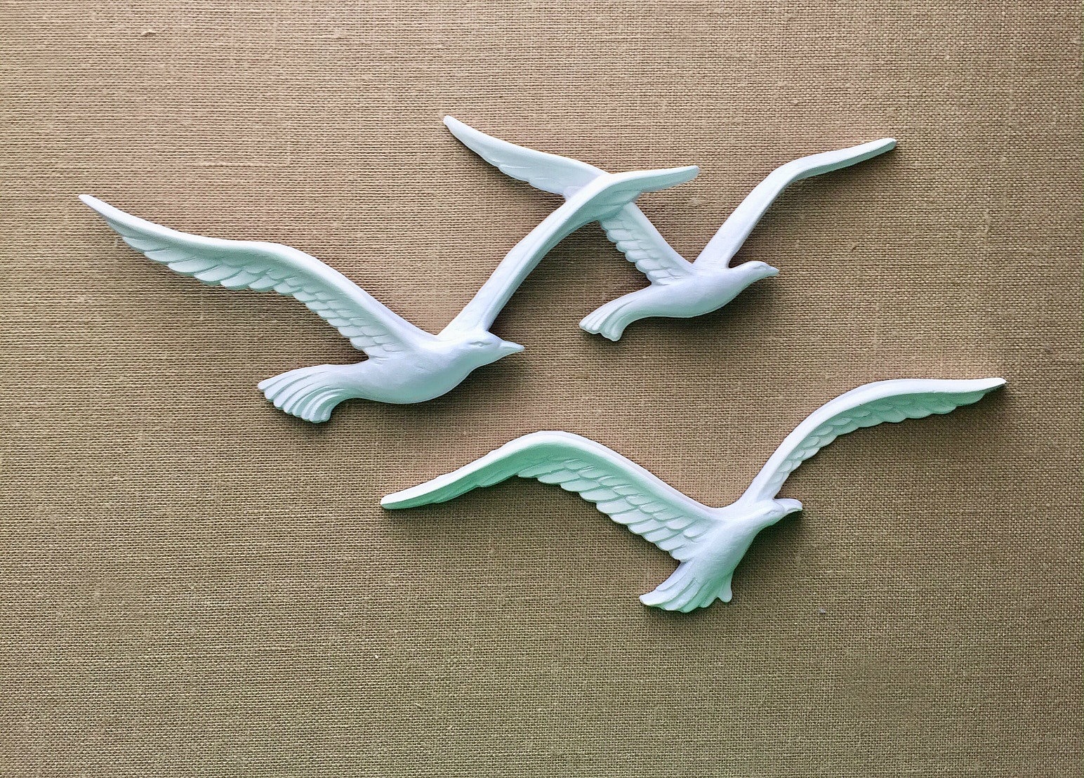 White Seagulls Wall Decor Flock O Seagulls Vintage Wall Art Etsy Canada