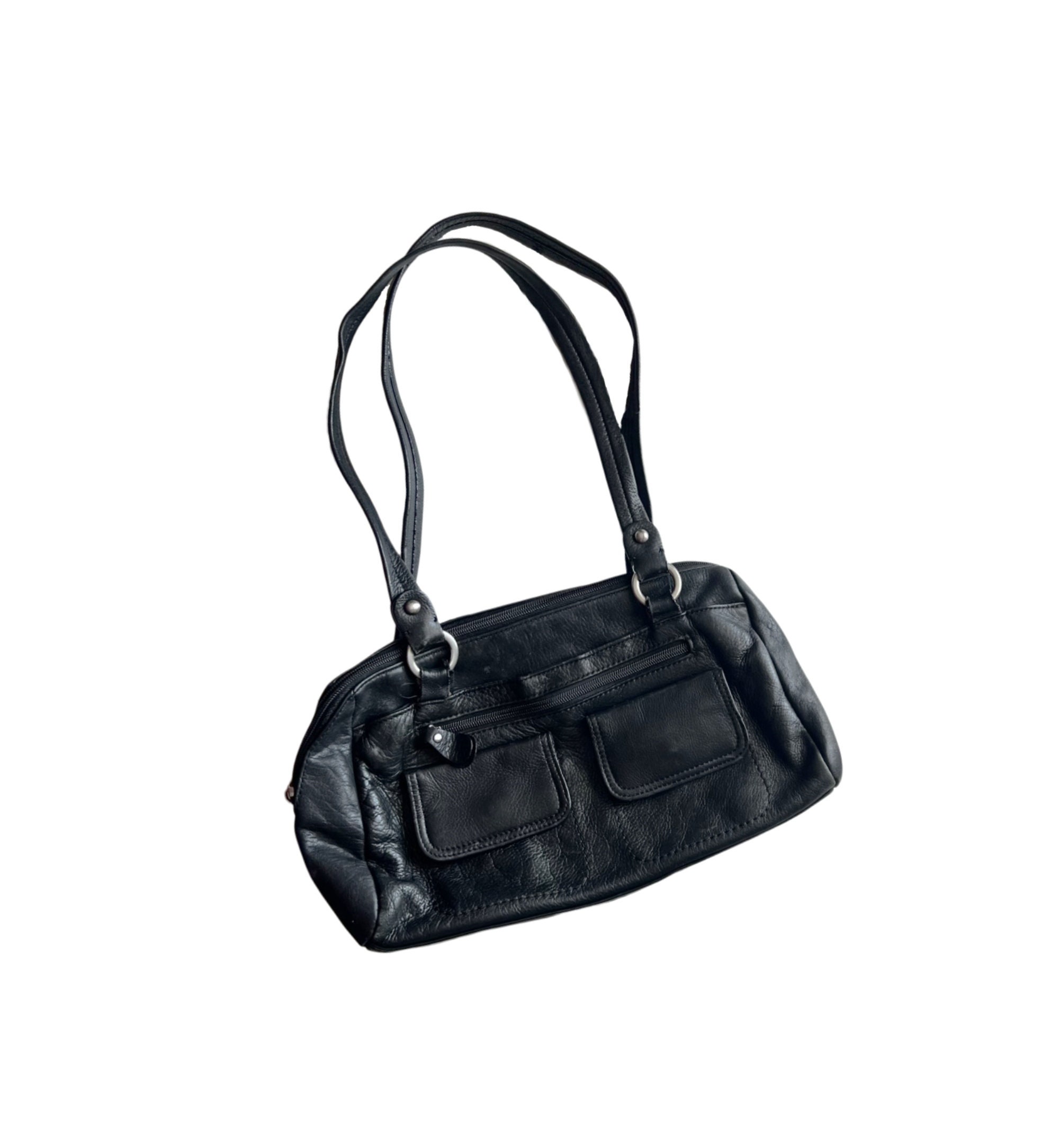 Vintage Giani Bernini Black Rectangular Shoulder Bag