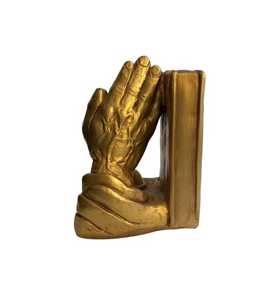 Gold Bibel & Betende Hände Buchstütze, 1965 Progressive Arts Produkte  SCHWERE Chalkware religiöse Buchstütze, EINE christliche Buchstütze,  Türstopper - Etsy.de