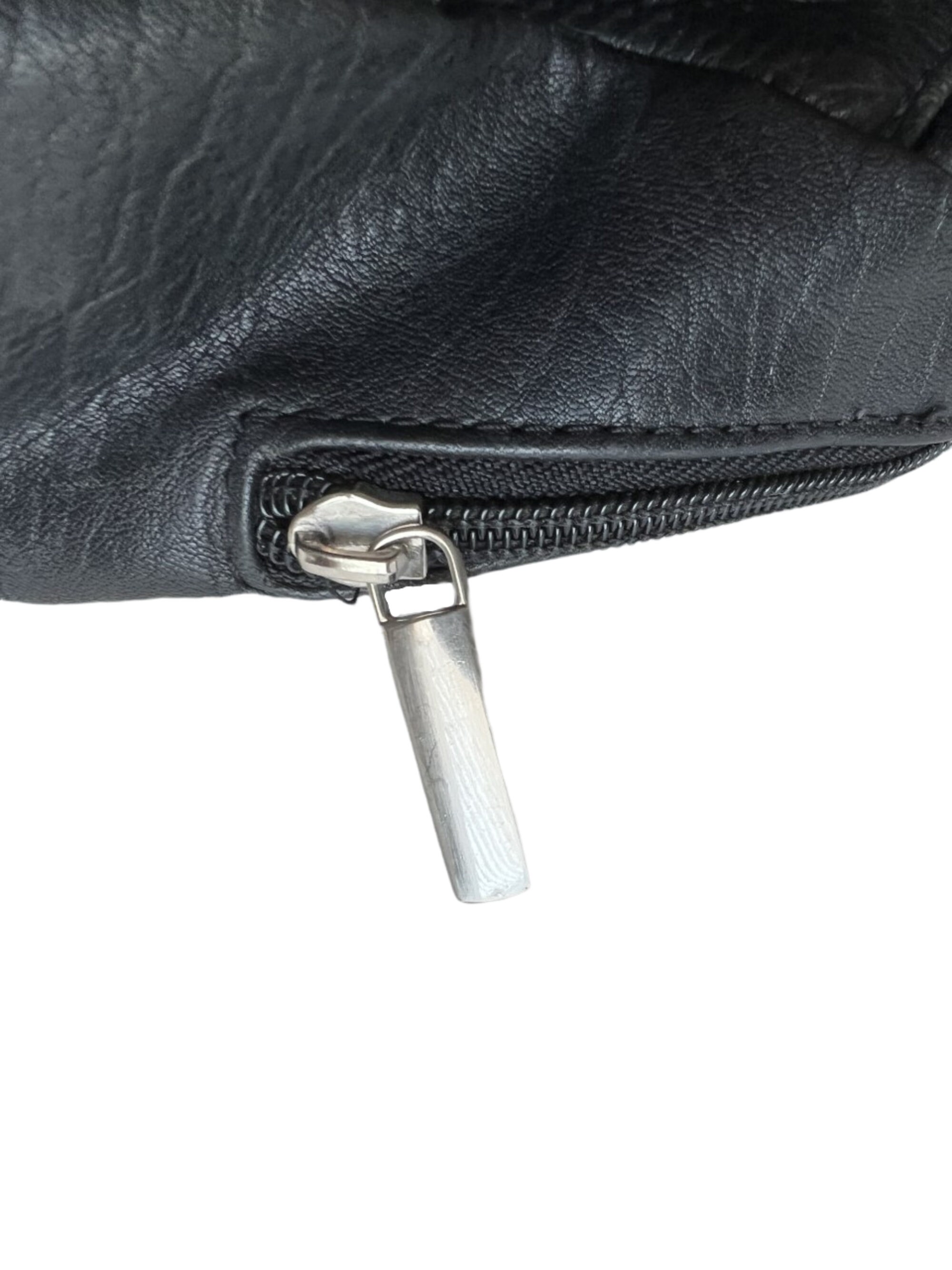 SALE Giani Bernini Black Shoulder Bag W/two Flap Pockets 