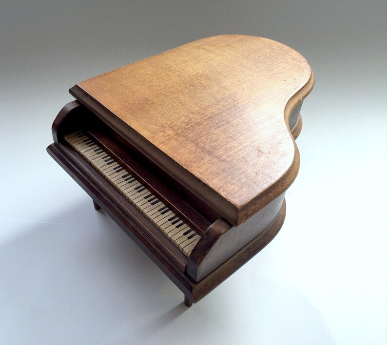 Reuge Music Box Vintage Wood Grand Piano Music Box Swiss Etsy
