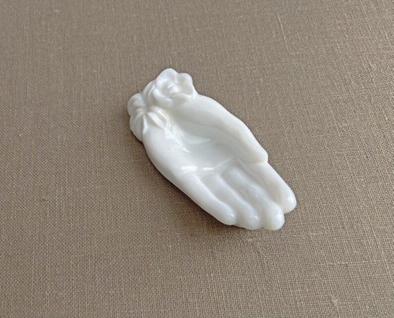 Hand Shaped Ring Dish, Glass Ring Keeper, White H… - image 10