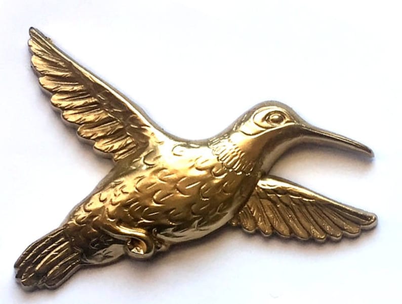 Hummingbird Wall Decor Two Gold Hummingbirds Homco Etsy