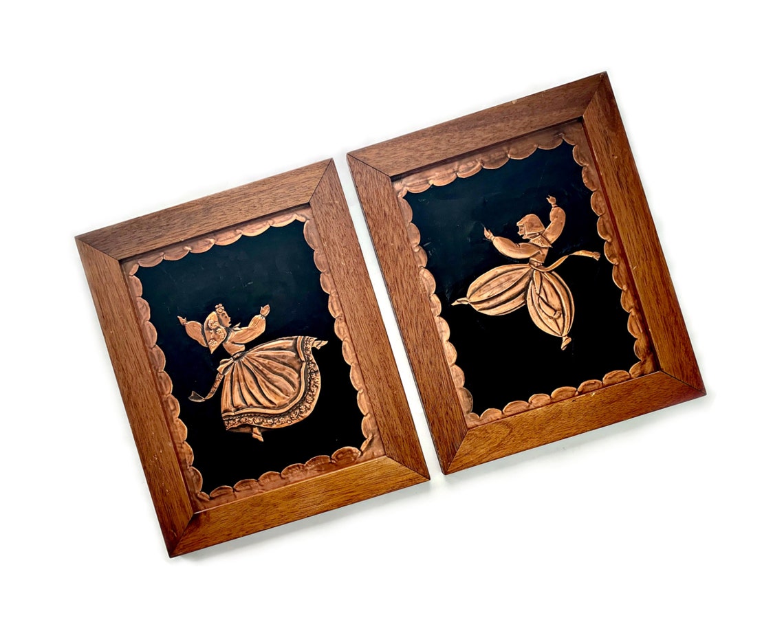 Mid Century Framed Repoussé Copper Art MCM Pressed Copper Etsy