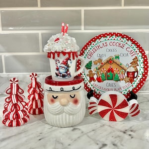 Christmas faux hot cocoa mug, fake hot chocolate, Christmas decor, hot cocoa bar, tiered tray, birthday/Christmas gift, fake bake X-mas mug