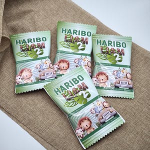 Personalized confectionery, personalized candy, personalized drink, personalized birthday decoration, Jungle or theme of your choice