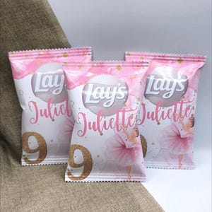 Personalized confectionery, personalized candy, personalized drink, personalized birthday decoration, Ballerina or theme of your choice