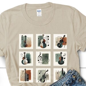 Violin shirt, shirt for musicians, improvise music, T-shirt for orchestra, gift with violinist, gift for orchestra, concert, modern art