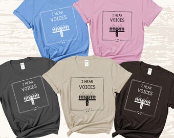 Choir shirt, shirt for choir members, frame, "I hear voices", T-shirt choir director, gift for singers, gift choir, concert, group t-shirt