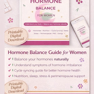 Hormon-Balance-Ratgeber für Frauen, Zyklus-Synchronisation, Perimenopause, PMS Unterstützung (Digitaler Download)